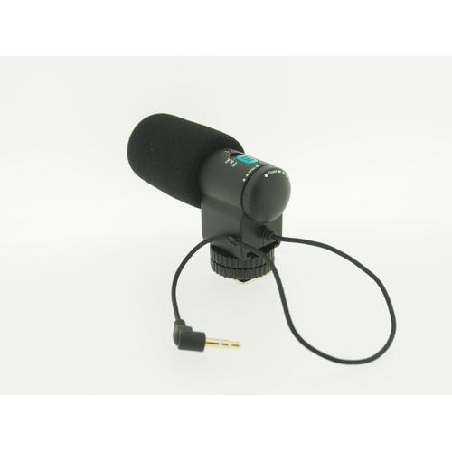 vhbw Microphone externe stéréo compatible avec Sony Alpha SLT-A33, SLT-A33L, SLT-A33Y, SLT-A35, SLT-A35K, SLT-A35Y