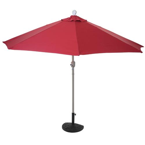 Demi Parasol Semi-Circulaire Balcon Terrasse Uv 50+ Polyester/Aluminium 3kg Avec Une Portée De 270 Cm Bordeaux Avec Support 04_0003848