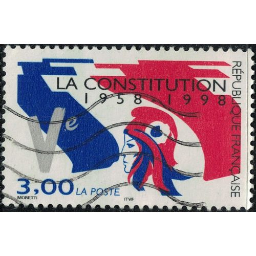 France 1998 Oblitéré Used La Constitution De La Vème République Y&t Fr 3195 Su