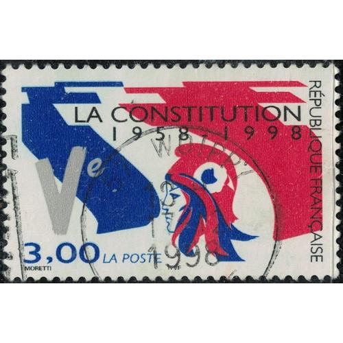 France 1998 Oblitéré Used La Constitution De La Vème République Y&t Fr 3195 Su