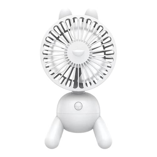 Ventilateur de bureau rotatif pour chiot, mini avec 80 rotations automatiques, léger, silencieux, extérieur, rechargeable, ventilateur de bureau pour Blanc