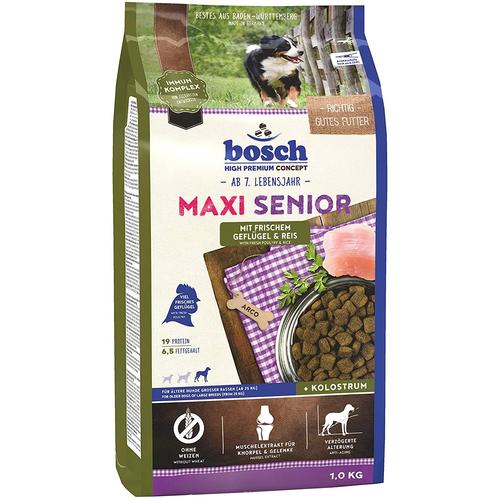 Bosch Hpc Maxi Senior Avec De La Volaille Fraîche Et Du Riz Croquettes Pour Chiens Âgés De Grande Race Partir De 25 Kg 1 X 1 Kg