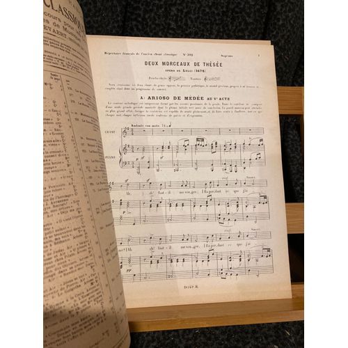Lulli Deux Morceaux De Thésée Partition Soprano Piano Lemoine Gevaert