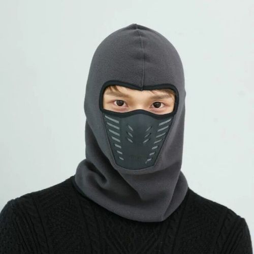 Cagoule Thermique Coupe-Vent Pour Homme,Chapeau De Randonnée,Cagoule Chaude Pour Le Visage,Cyclisme,Ski - Type Gray