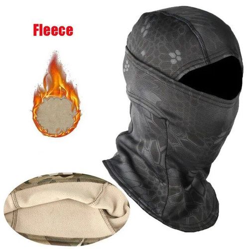 Casquette Cagoule Militaire Smile Dull Pour Homme,Sports De Plein Air,Chasse Chaude,Casquette Camsolomon,Écharpe De Ski,Chapeaux De Cyclisme,Hiver - Type Python Black