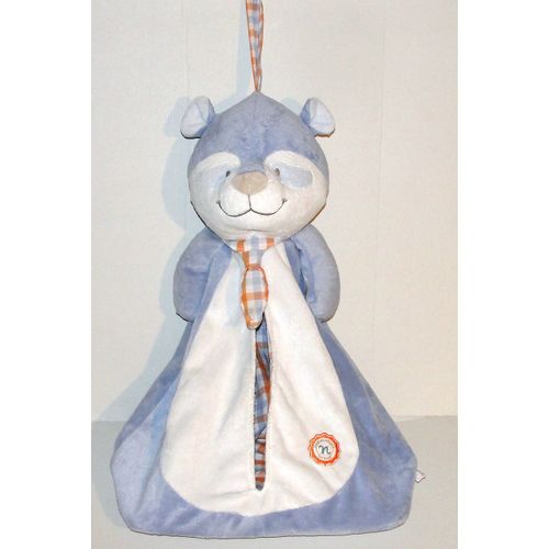Peluche Raton Laveur Range Pyjama Noukies - Doudou Animal Noukie's College 49 Cm