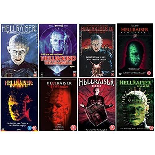 Hellraiser 1-8 Complete Dvd Collection : Hellraiser 1 / Hellraiser 2 - Hellbound / Hellraiser 3 - Hell On Earth / Hellraiser 4 - Bloodline / Hellraiser 5 - Inferno / Hellraiser Vi: Hellseeker / Hellra