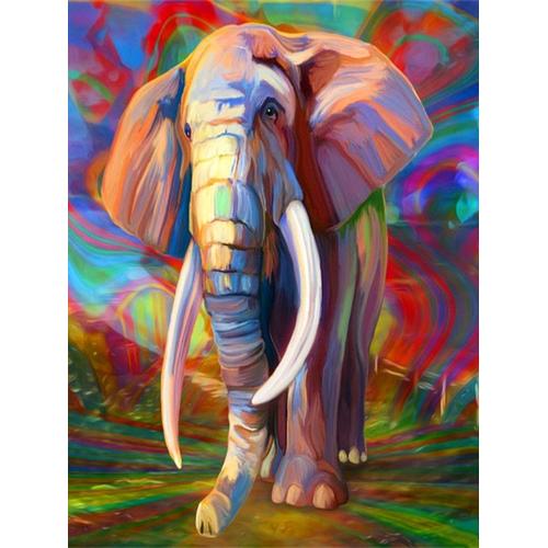 Peinture Numéro Toile Adultes  Peinture Numéros D'image Éléphant