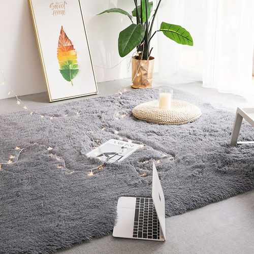 Tapis Pelucheux Long Et Doux Pour Enfants,Tapis Violet Pour Chambre D'enfant,Zone De Jeux De Pépinière,Décoration D'intérieur,Tapis Poilu Pour Filles,Polymères De Bal - Type Gray-120x160cm(47x63in)