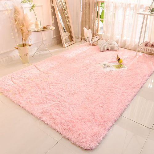 Tapis Pelucheux Long Et Doux Pour Enfants,Tapis Violet Pour Chambre D'enfant,Zone De Jeux De Pépinière,Décoration D'intérieur,Tapis Poilu Pour Filles,Polymères De Bal - Type Pink-100x160cm(39x63in)