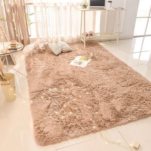 Tapis Pelucheux Long Et Doux Pour Enfants,Tapis Violet Pour Chambre D'enfant,Zone De Jeux De Pépinière,Décoration D'intérieur,Tapis Poilu Pour Filles,Polymères De Ba - Type Camel-160x230cm(63x90in)