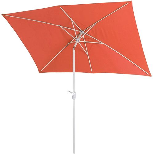 Parasol De Jardin 2x3m Rectangulaire Inclinable Polyester/Aluminium 4,5kg Terracotta 04_0003896