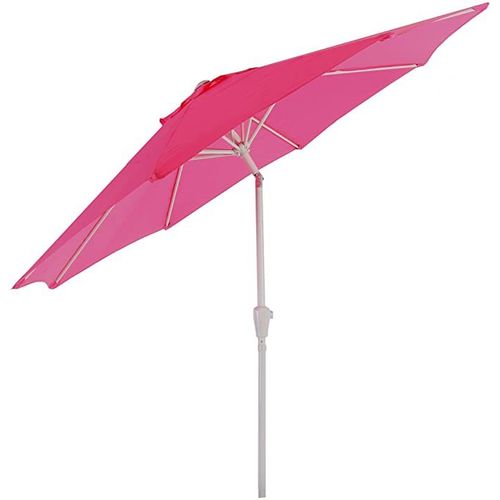 Parasol De Jardin Ø 2,7m Inclinable Polyester/Aluminium 5kg Rose 04_0003873