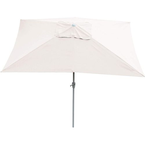 Parasol De Jardin 2x3m Rectangulaire Inclinable Polyester/Aluminium 4,5kg Crème 04_0003892