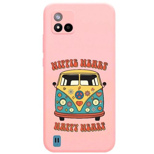 Coque Rose Realme C11 2021 Van Hippie Peace And Love