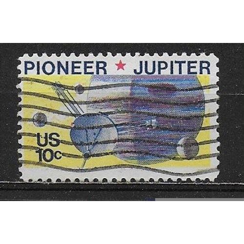 Etats-Unis D'amerique 1974 : Espace : Mission Spatiale De "Pioneer" Vers Jupiter : Sonde Pioneer, Jupiter Et Planètes - Timbre Oblitéré