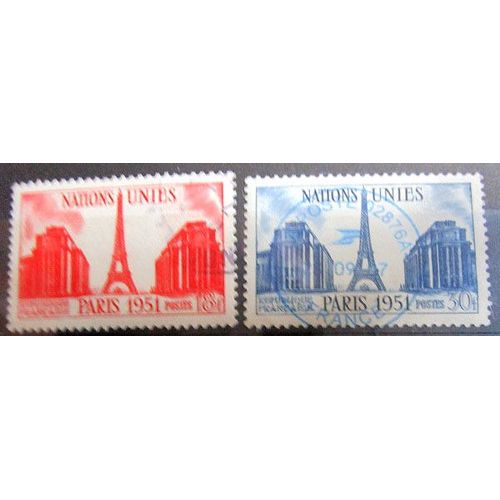 1951. Série Complète F911 Et F912: 6ème Session Des Nations Unies À Paris.