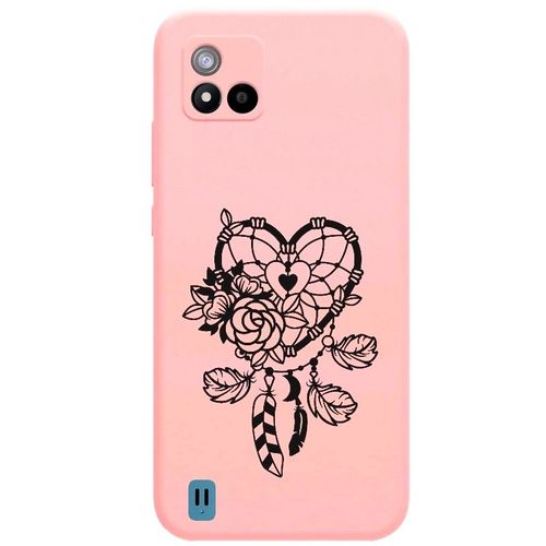 Coque Rose Realme C11 2021 Dreamcatcher Coeur