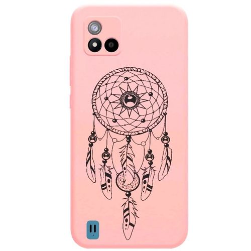 Coque Rose Realme C11 2021 Dreamcatcher Plumes