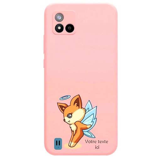 Coque Rose Realme C11 2021 Fee Renard Fox Kawaii Avec Votre Prenom