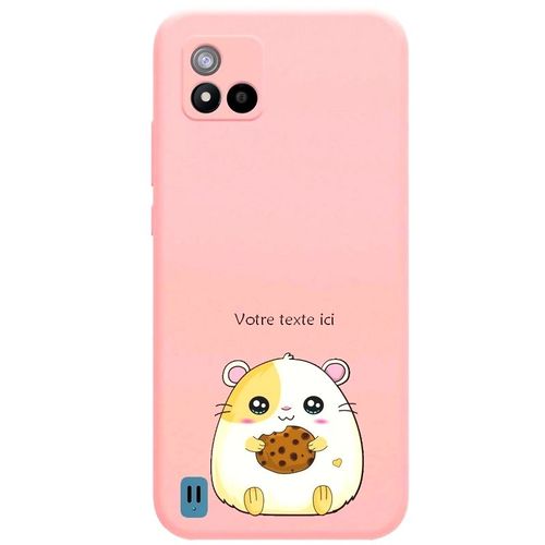 Coque Rose Realme C11 2021 Hamster Kawaii Avec Votre Texte