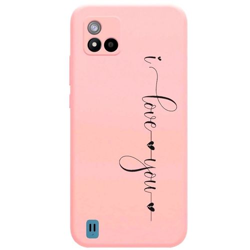 Coque Rose Realme C11 2021 I Love You Je T'aime
