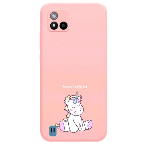 Coque Rose Realme C11 2021 Licorne Enjoy Personnalisee