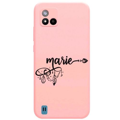 Coque Rose Realme C11 2021 Avec Votre Prénom 6 Lune