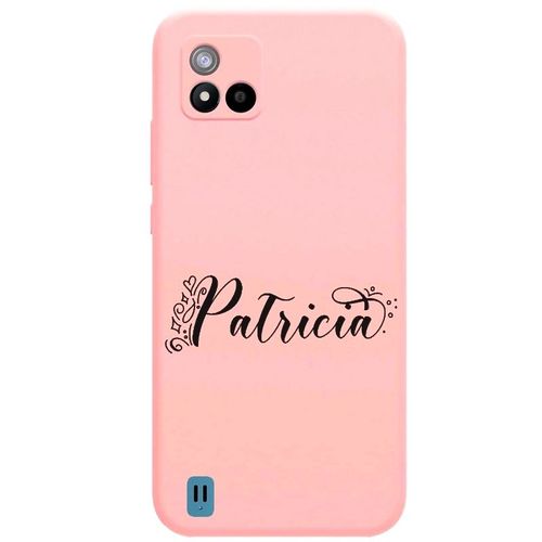 Coque Rose Realme C11 2021 Avec Votre Prénom 7 Fleur Et Coeur