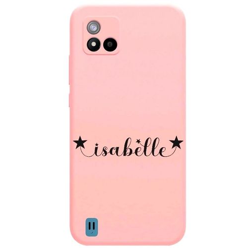 Coque Rose Realme C11 2021 Avec Votre Prenom Police 14 Etoile
