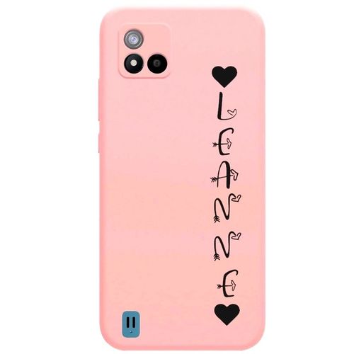 Coque Rose Realme C11 2021 Avec Votre Prénom 20 Coeur Et Boho
