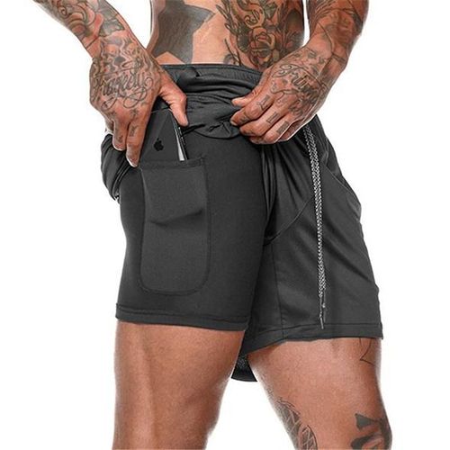 Short De Sport 2 En 1 À Séchage Rapide Pour Homme, 4 @ #, Double Couche, Camouflage, Boxe, Fitness, Jogging, Entraînement