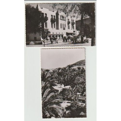 Bou Saada . Jardins De L' Hotel Transatlantique .Façade De L' Hotel . 1950. Algérie
