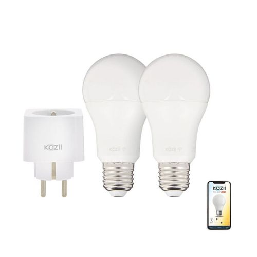 Pack De 2 Ampoules Led Connectées A60, Culot E27, Cct Avec Prise Connectée