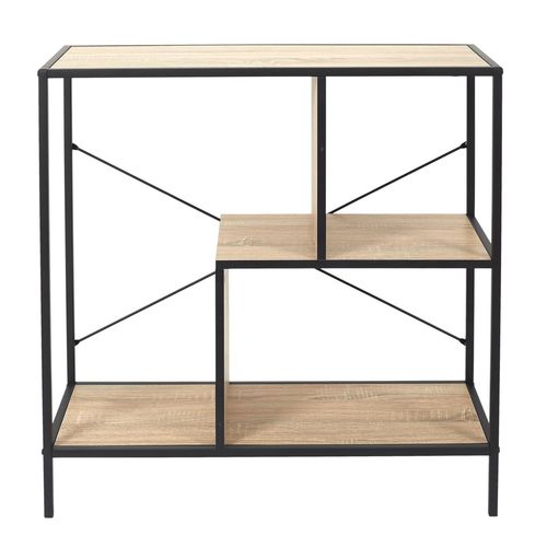 Etagère Edison - H. 79,50 Cm - Noir Et Bois