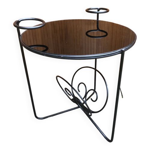 Table Ronde Opaline Fer Forg Anne 50 Noir