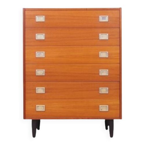Commode En Teck Design Danois Annes 1970 Orange