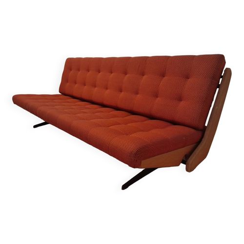 Canap  Day Bed Convertible Vintage Orange