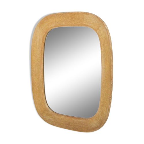 Miroir scandinave en chne 50x60cm Nybrofabriken Sude 1960 bois