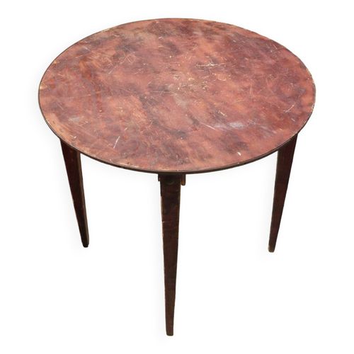 Table Ronde En Bois Cercle Ancienne Marron