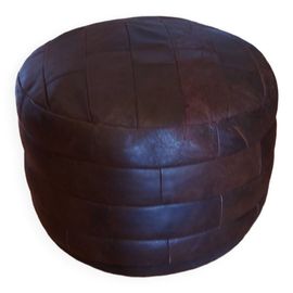 Pouf Patchwork En Cuir  Vintage 70aposs De Sede Marron