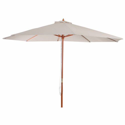 Parasol De Jardin Ø 3m Polyester/Bois Crème 04_0003823