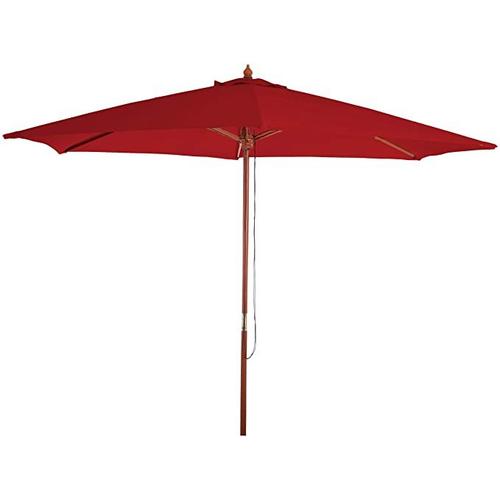 Parasol De Jardin Ø 3m Polyester/Bois Bordeaux 04_0003812