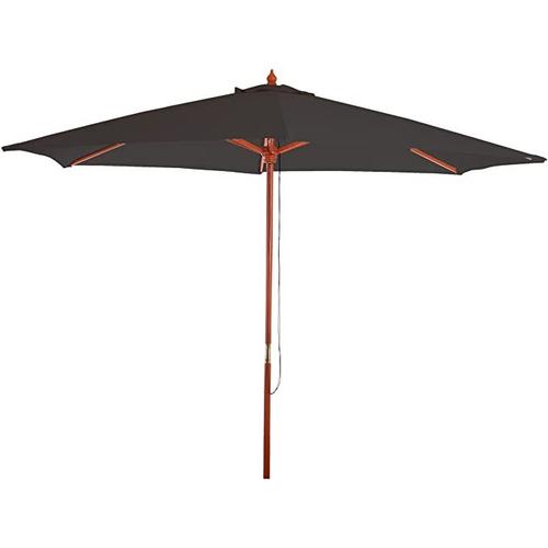 Parasol De Jardin Ø 3m Polyester/Bois Anthracite 04_0003813