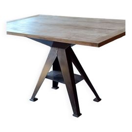Table Vintage Industriel Marron