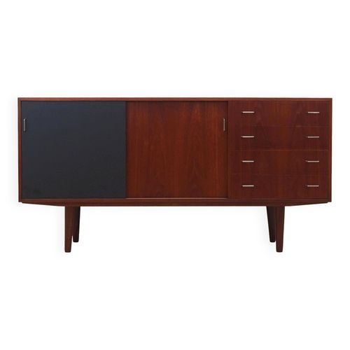 Commode En Teck Design Danois Annes 1960 Production  Danemark Orange