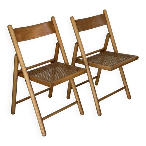 2 Chaises Cannes Et Pliantes Design Habitat Des Annes 80 Bois