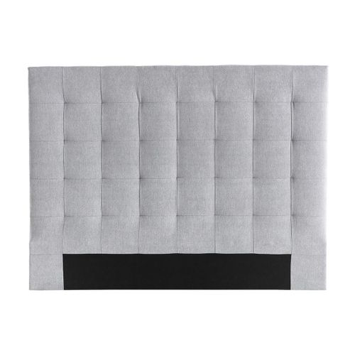 Tête De Lit Capitonnée En Tissu Gris 140 Cm Halciona