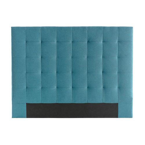 Tête De Lit Capitonnée En Tissu Bleu Canard 140 Cm Halciona