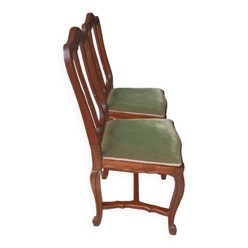 Paire De Chaises 19me Provencales Bois